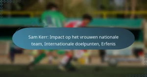 Read more about the article Sam Kerr: Impact op het vrouwen nationale team, Internationale doelpunten, Erfenis